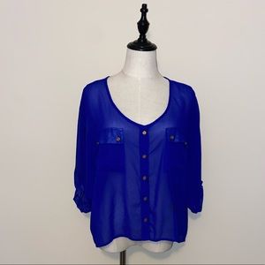 Charlotte Russe Royal Blue Blouse